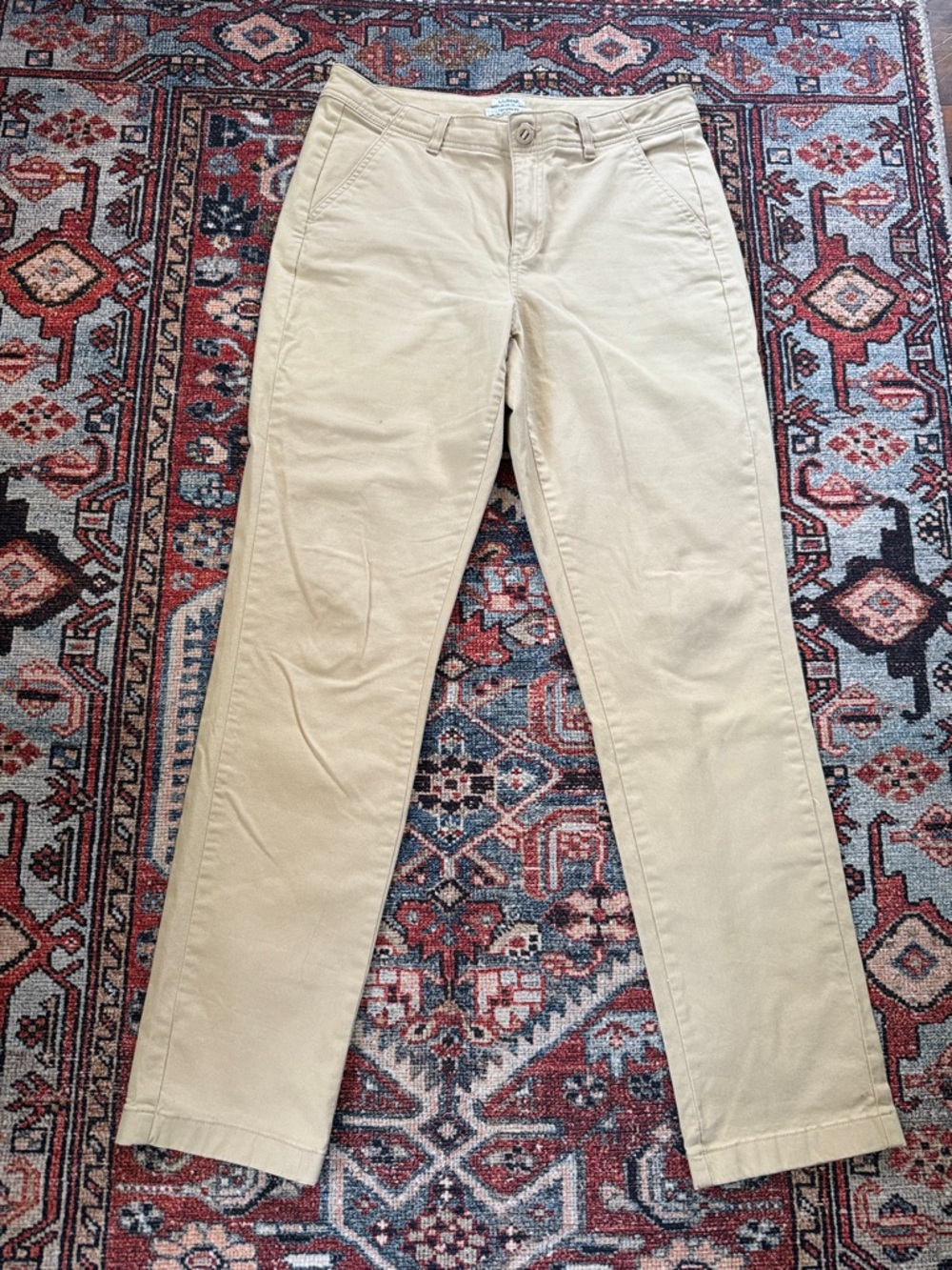 L.L. Bean Khaki Straight-Leg Chinos women 8
Tall